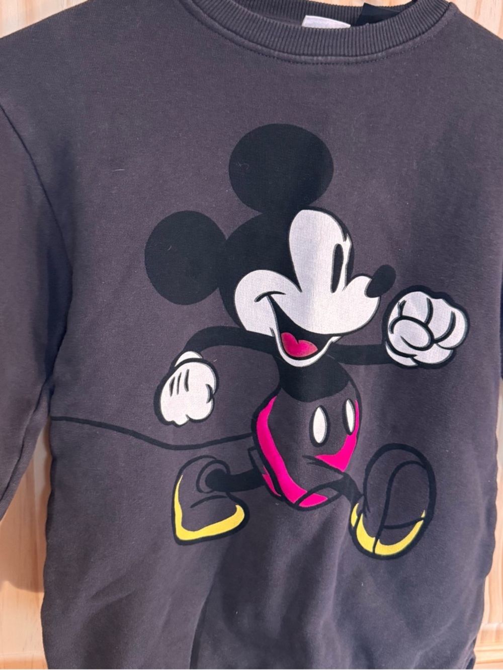 Zara‎ Kids Disney Mickey Mouse Daisy Sleeve Sweatshirt Gray Size 7